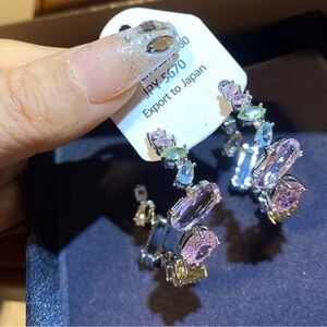 Geometric Colorful Cubic Zirconia Earring for Women